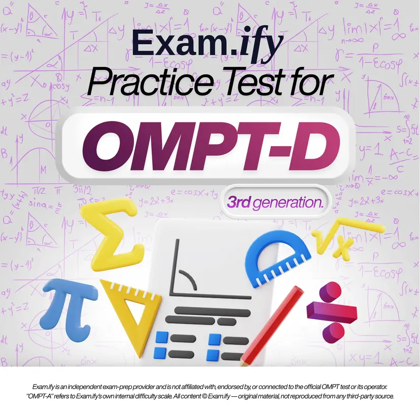OMPT-D OMPT practice test cover, generation 3